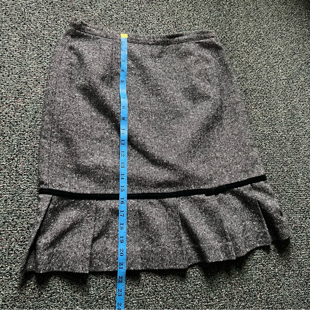 DRESS BARN Black Bow & Grey Vintage Wool Blend Midi Mini Pencil Formal Skirt 10 - Picture 13 of 16